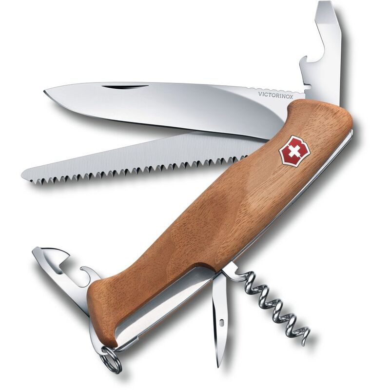 Victorinox - Ranger 55 Wood 130mm Pocket Knife - Brown