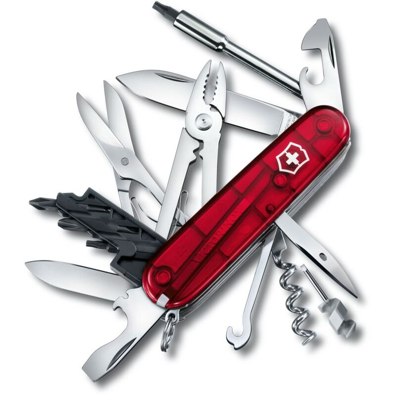 Victorinox - Cyber Tool M 91mm Pocket Knife - Red Transparent