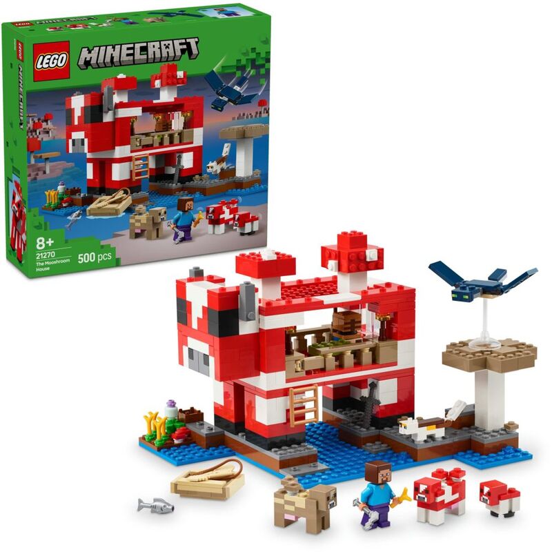 LEGO Minecraft The Mooshroom House 21270 (500 Pieces) LEGO Minecraft The Mooshroom House 21270 (500 Pieces)