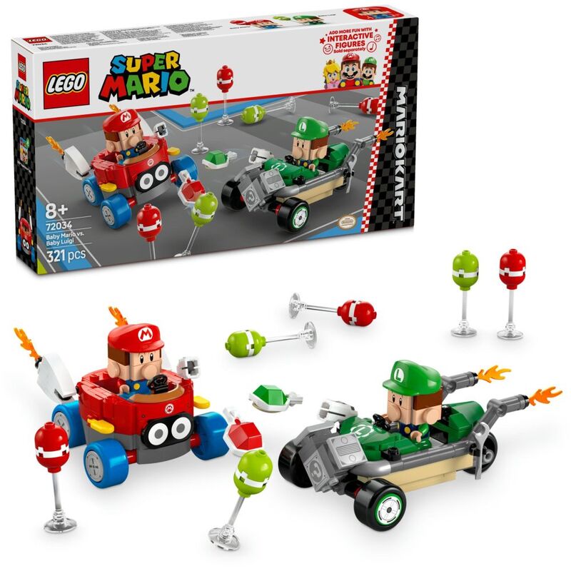 LEGO Super Mario Mario Kart - Baby Mario Vs Baby Luigi 72034 (321 Pieces) LEGO Super Mario Mario Kart - Baby Mario Vs Baby Luigi 72034 (321 Pieces)