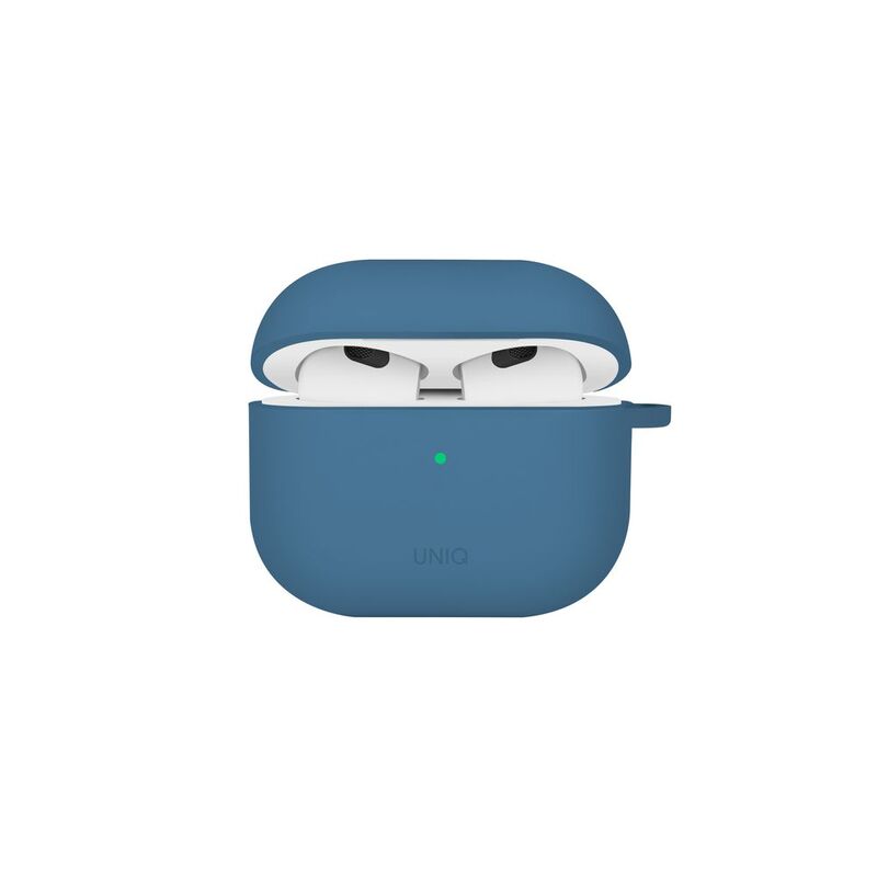 Uniq Nexo Active Hybrid Silicone Airpods 4th Gen Case With Sports Ear Hooks - Pacific Blue