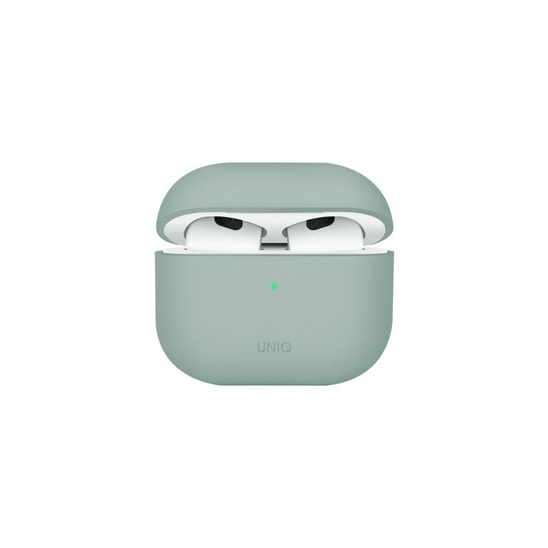 Uniq Lino Hybrid Liquid Silicon Airpods 4th Gen Case - Iceplant Green Uniq Lino Hybrid Liquid Silicon Airpods 4th Gen Case - Iceplant Green
