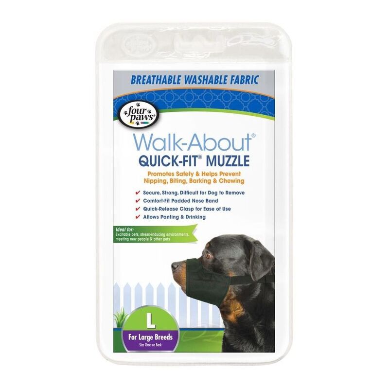 Four Paws Quick-Fit Muzzle for Dogs - Large / Size 4