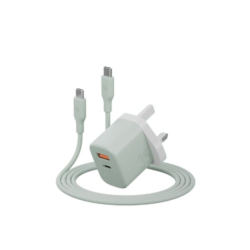 Energea Bundle Goport Velox Bundle UK Charger 35W With Weave Cable - Pistachio Energea Bundle Goport Velox Bundle UK Charger 35W With Weave Cable - Pistachio