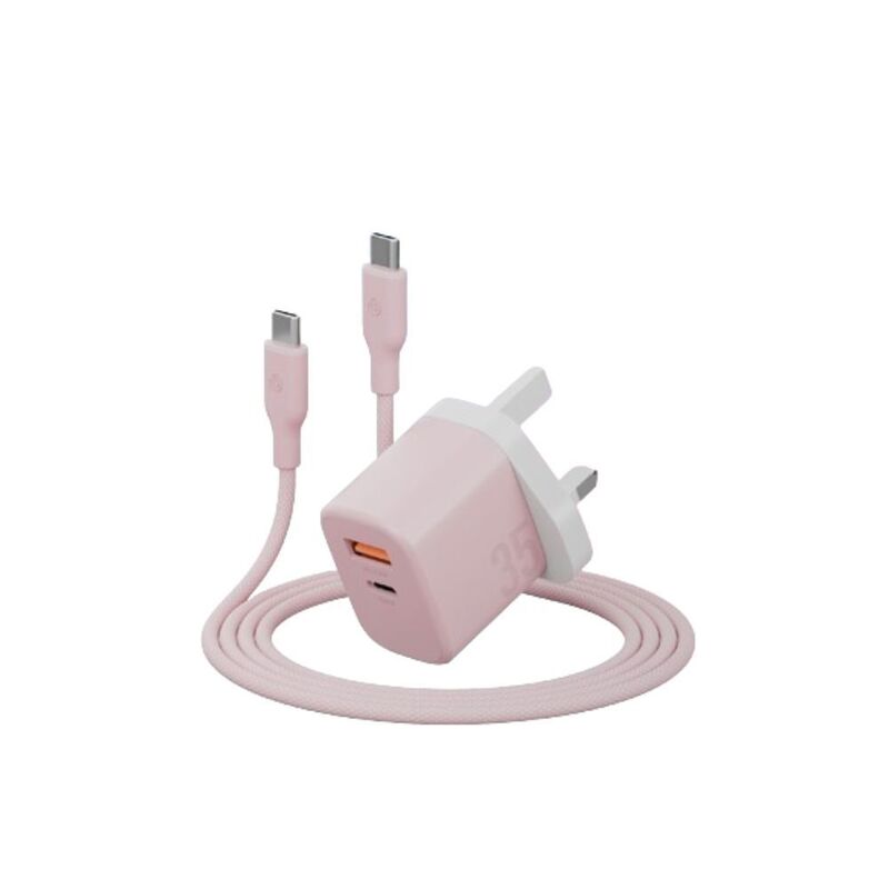 Energea Bundle Goport Velox Bundle UK Charger 35W With Weave Cable - Peach Energea Bundle Goport Velox Bundle UK Charger 35W With Weave Cable - Peach