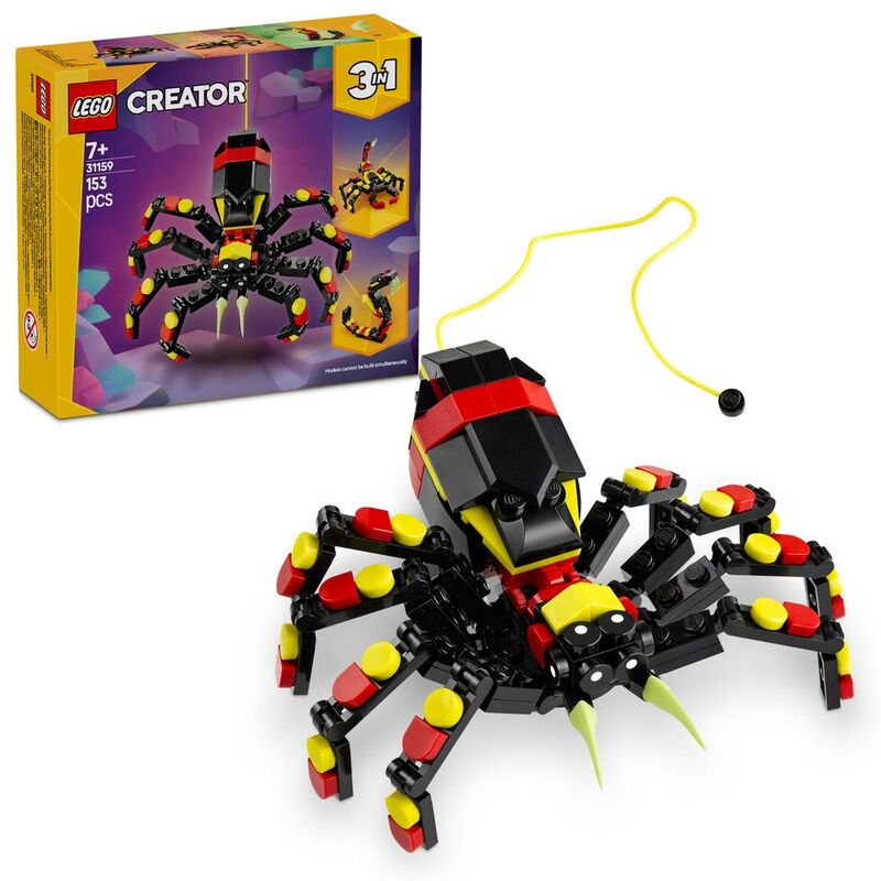 LEGO Creator 3-In-1 Wild Animals Surprising Spider 31159 (153 Pieces)