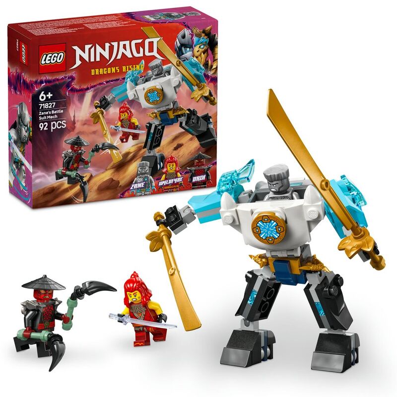 LEGO Ninjago Dragons Rising Zane's Battle Suit Mech 71827 (92 Pieces) LEGO Ninjago Dragons Rising Zane's Battle Suit Mech 71827 (92 Pieces)