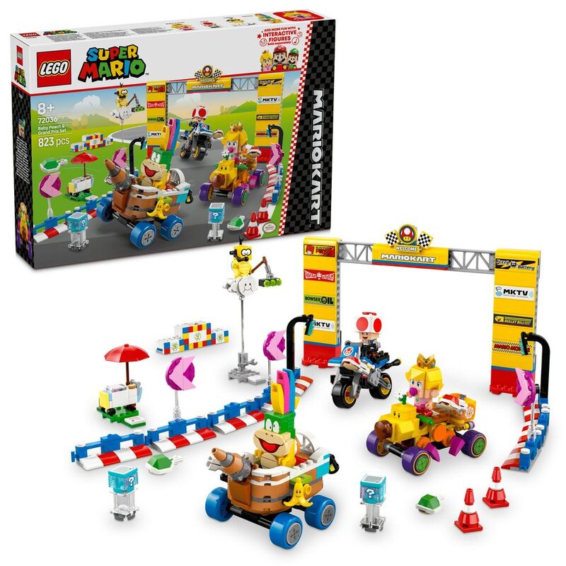 LEGO Super Mario Mario Kart Baby Peach And Grand Prix Set 72036 (823 Pieces) LEGO Super Mario Mario Kart Baby Peach And Grand Prix Set 72036 (823 Pieces)