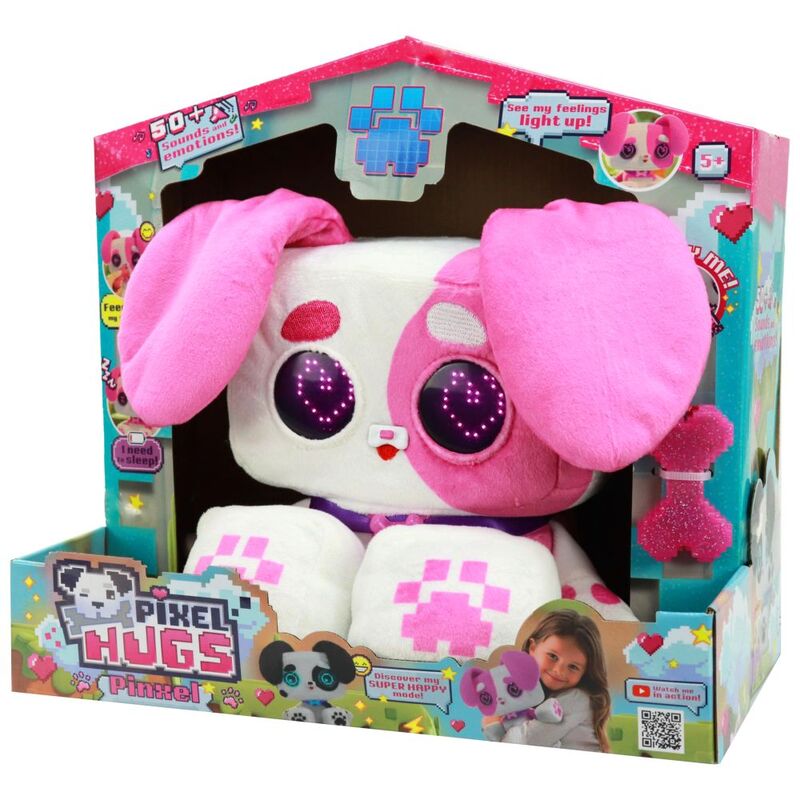 Pixel Hugs Puppy Interactive Plush - Pink Pixel Hugs Puppy Interactive Plush - Pink
