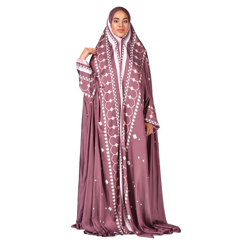 Sabr Lahore Prayer Dress - Burgundy (170cm) (S-M) Sabr Lahore Prayer Dress - Burgundy (170cm) (S-M)