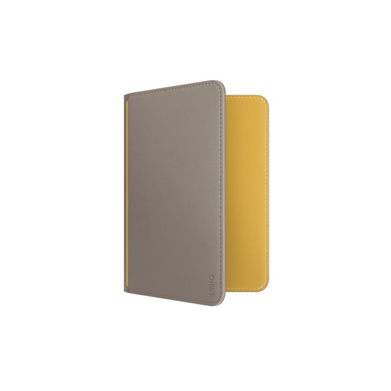 Uniq Belmont Passport Holder With RFID-Blocking - Flint Grey/Canary Yellow