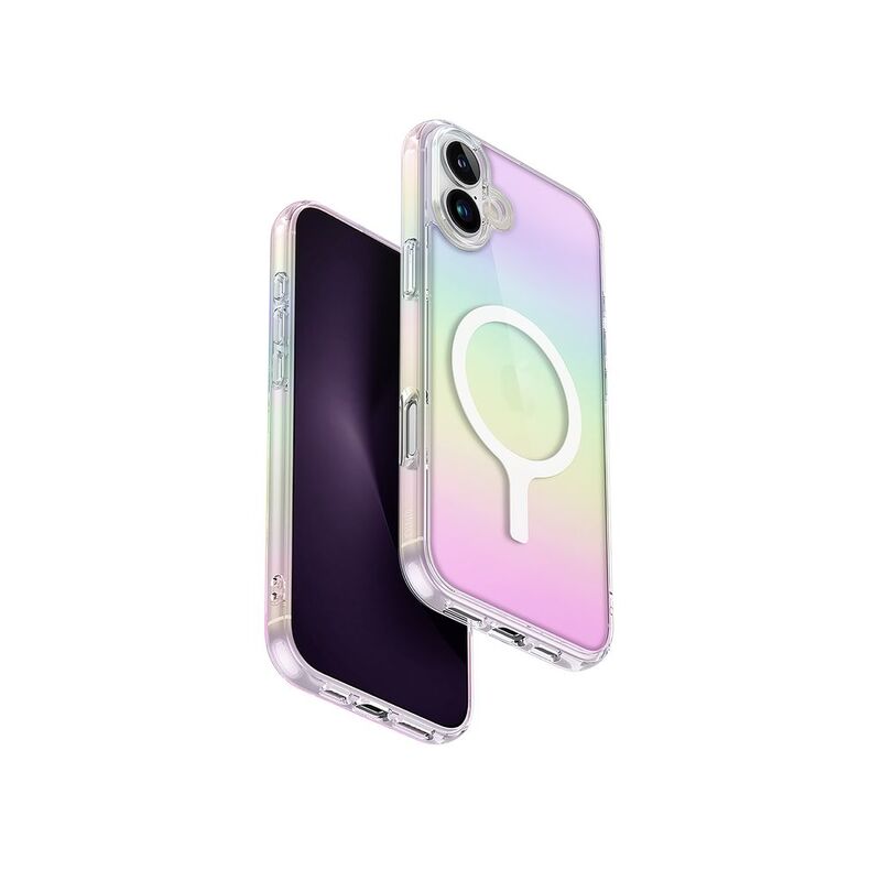 Uniq Hybrid iPhone 16 Magclick Charging Iridescia - Holo Quartz Uniq Hybrid iPhone 16 Magclick Charging Iridescia - Holo Quartz