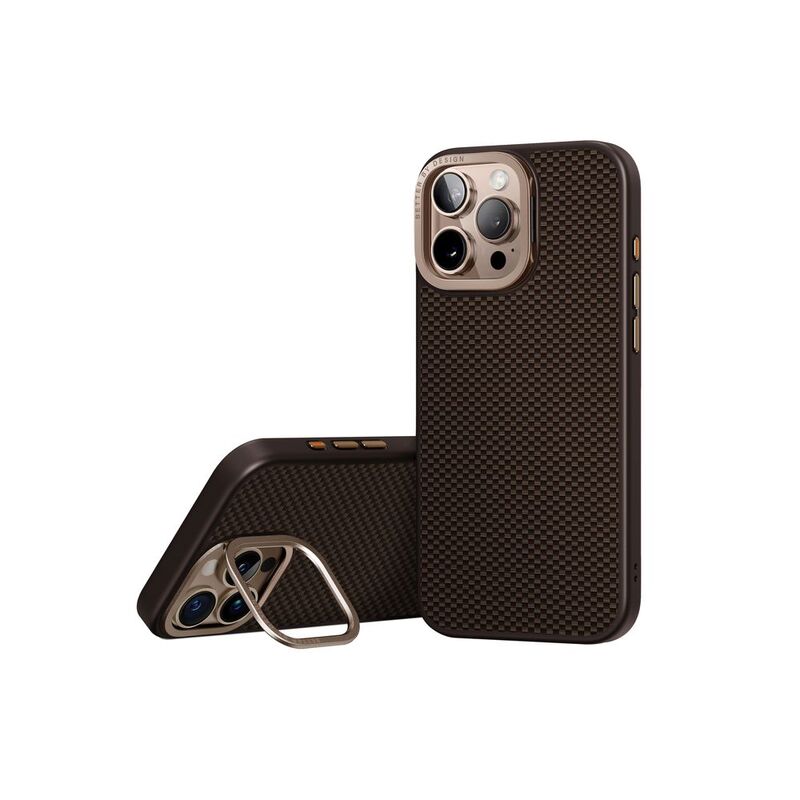 Uniq Hybrid iPhone 16 Pro Max Magclick Charging Keva Max With Camera Stand - Umber Brown Uniq Hybrid iPhone 16 Pro Max Magclick Charging Keva Max With Camera Stand - Umber Brown