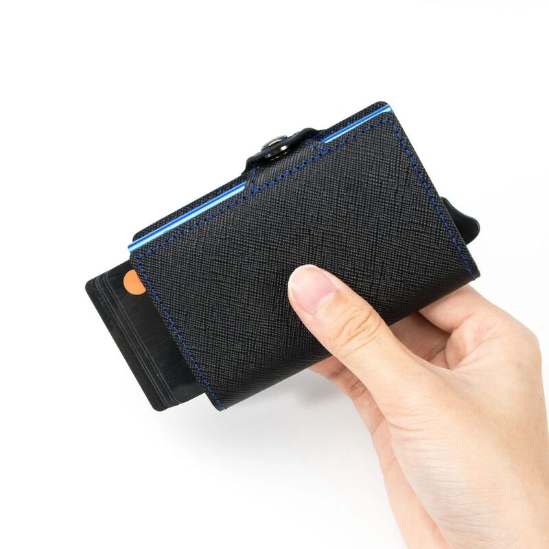 Levelo Cache Genuine Leather Wallet - Black
