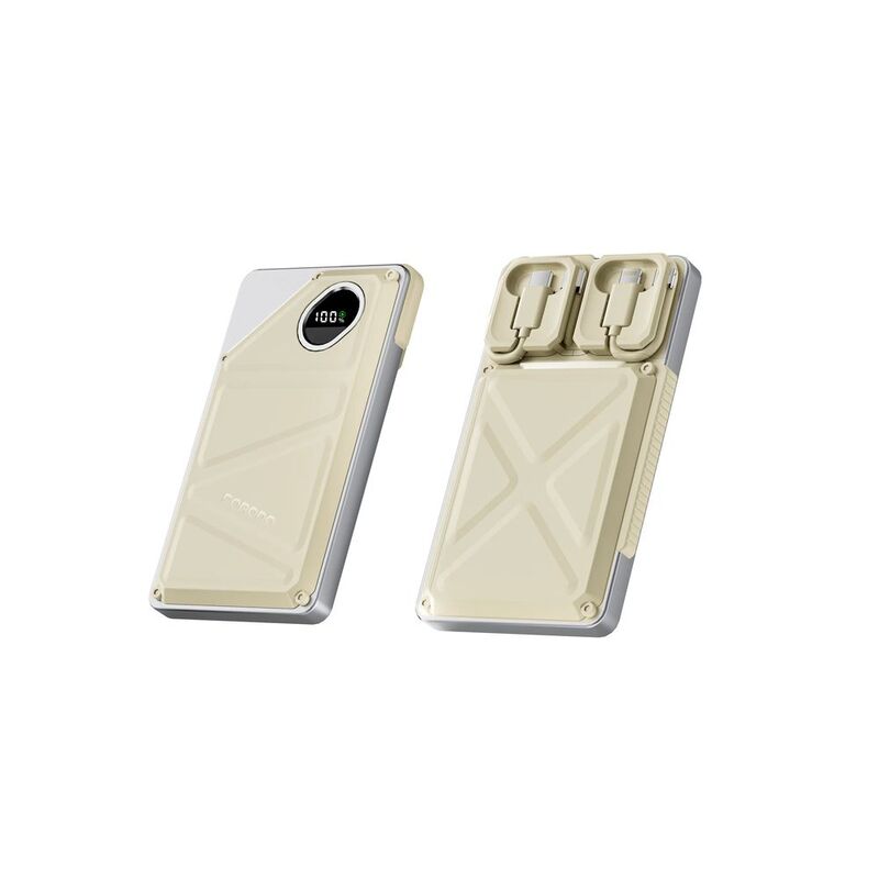 Porodo 10000mAh Power Bank Built-In Type-C & Lightning - White Porodo 10000mAh Power Bank Built-In Type-C & Lightning - White