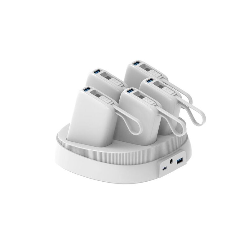 Powerology X5 10000mAh Power Bank Station - White