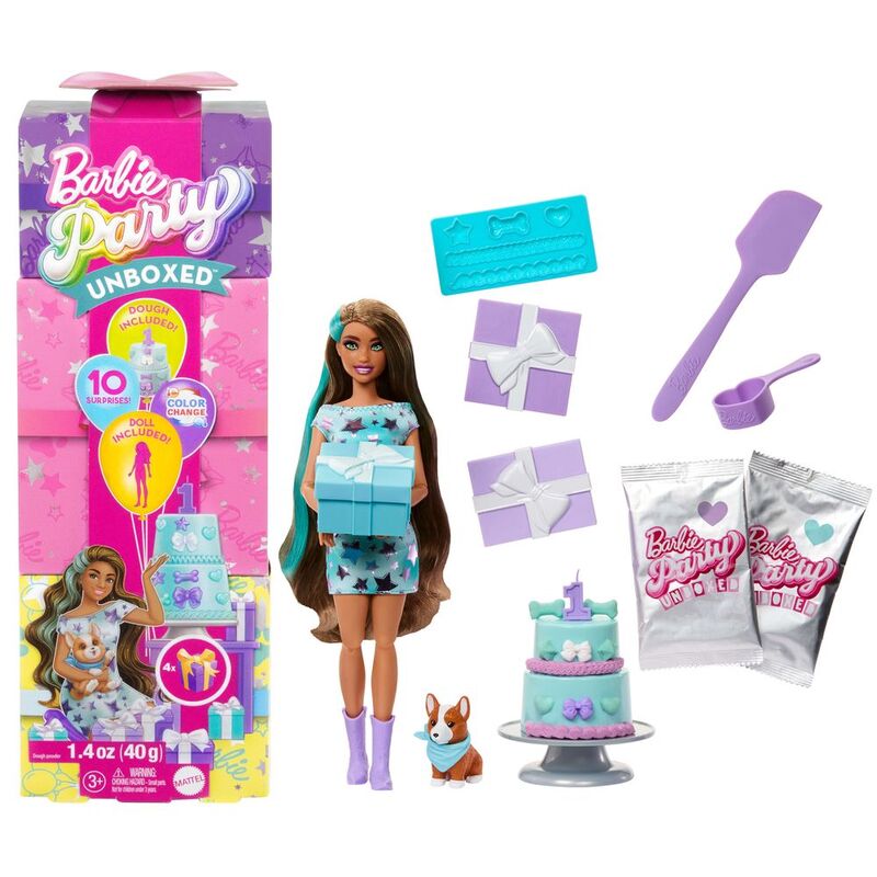 Barbie Party Unboxed Playset - Brunette