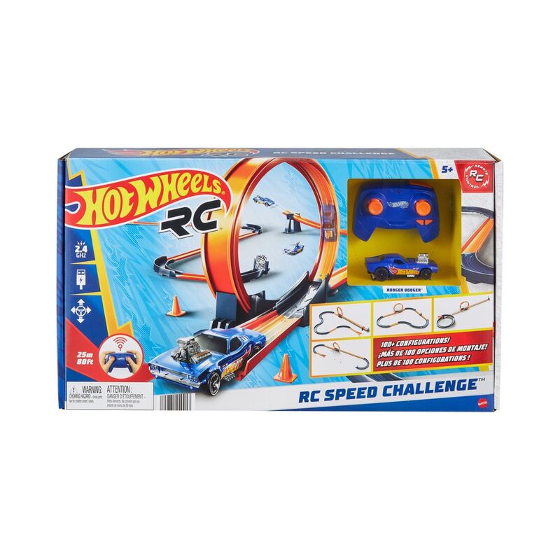 Hot Wheels RC Speed Challenge Track Set With 1.64 Remote Control Car Playset Hot Wheels RC Speed Challenge Track Set With 1.64 Remote Control Car Playset