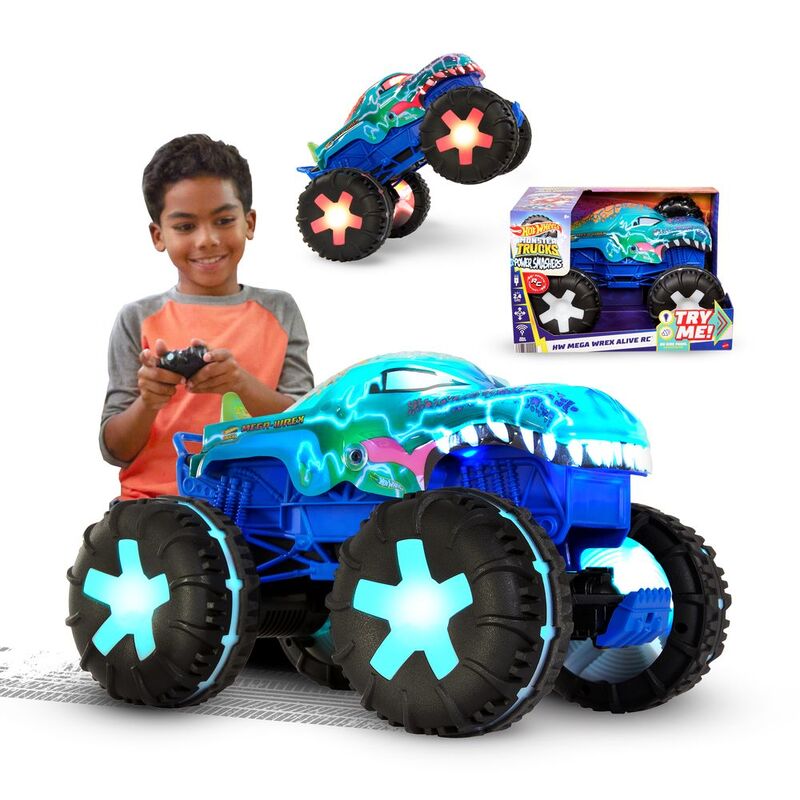 Hot Wheels Monster Trucks Power Smashers Mega Wrex Alive 1.15 Scale Remote Control Car Hot Wheels Monster Trucks Power Smashers Mega Wrex Alive 1.15 Scale Remote Control Car