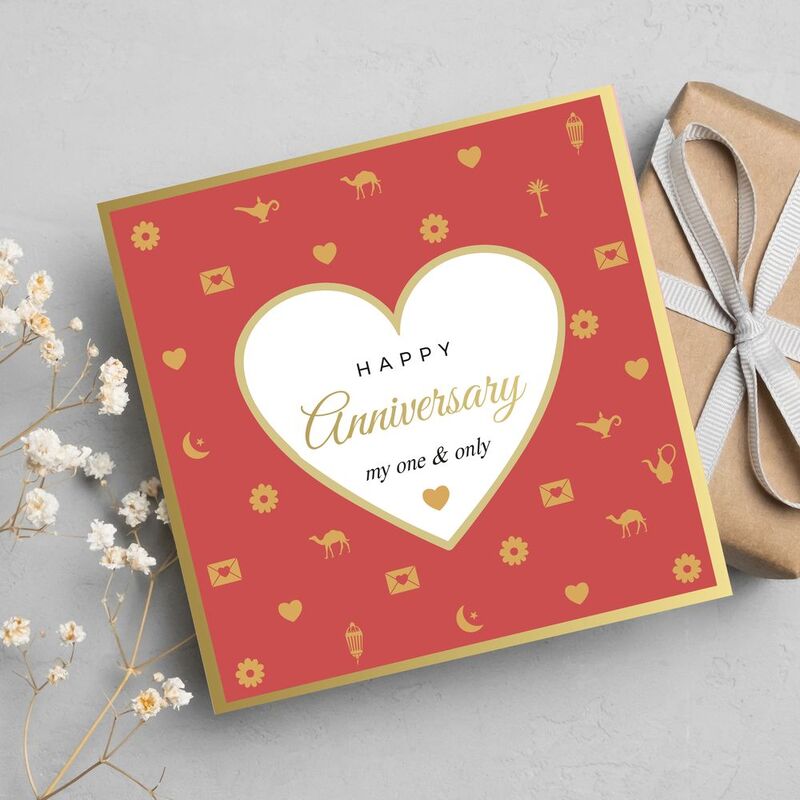 Share The Love Happy Anniversary - My One & Only - Anniversary Greeting Card (15 x 15 cm)