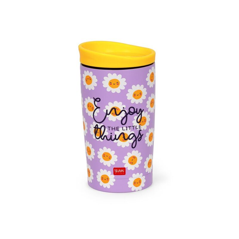 Legami Vacuum Tumbler - Hot & Cold - Tumbler 275 ml - Daisy