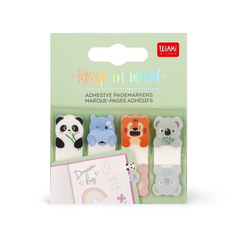 Legami Adhesive Pagemarkers - Keep In Mind - Cute Animals
