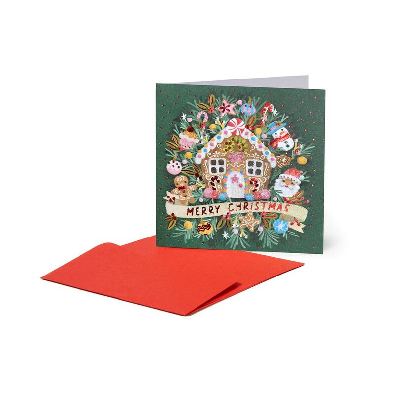 Legami Small Greeting Card - Gingerbread House (7 x 7 cm) Legami Small Greeting Card - Gingerbread House (7 x 7 cm)