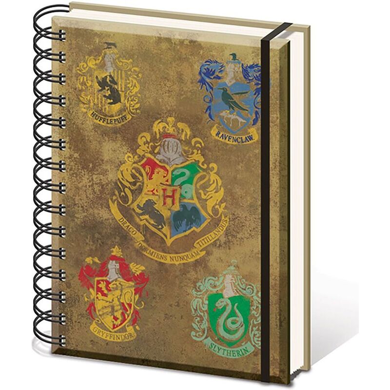 Pyramid Warner Bros Harry Potter - Hogwarts Crest & Four Houses (A5 Wiro Notebook) Pyramid Warner Bros Harry Potter - Hogwarts Crest & Four Houses (A5 Wiro Notebook)