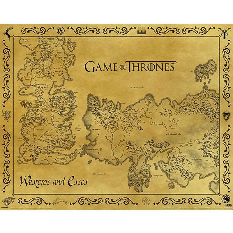 Pyramid International Game of Thrones Antique Map - (Mini Poster) Pyramid International Game of Thrones Antique Map - (Mini Poster)