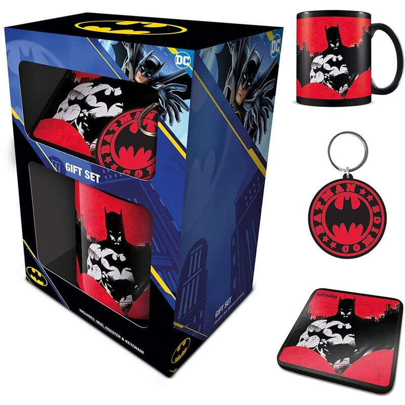 Pyramid Warner Bros The Batman (Red) - (Mug Coaster & Keychain)