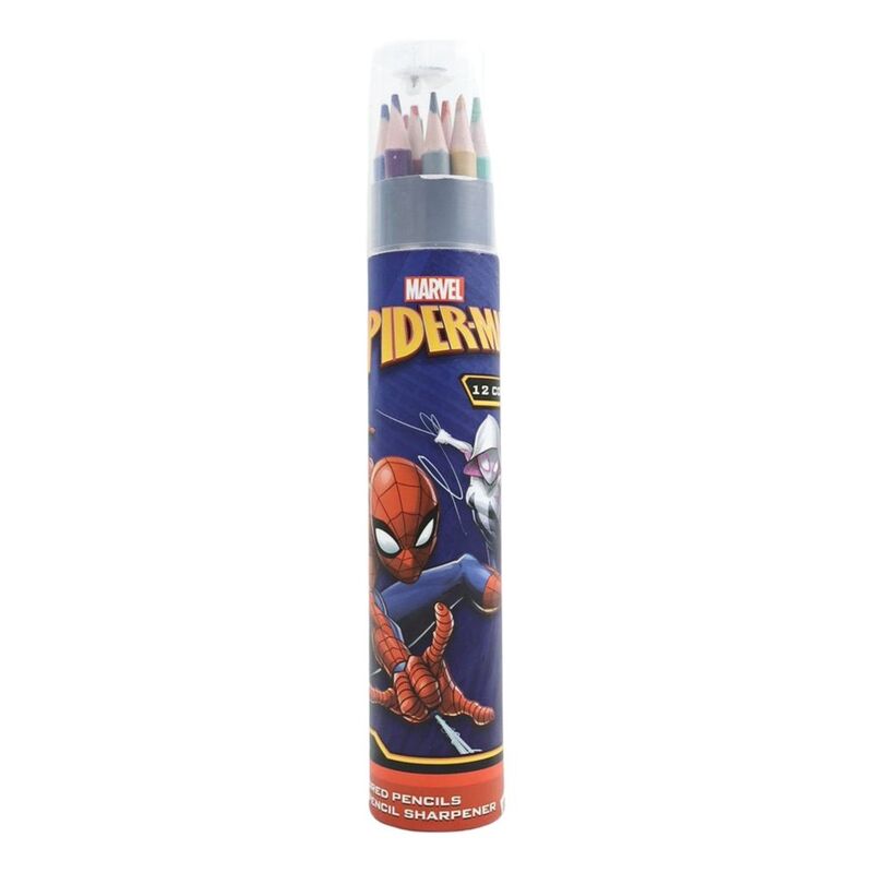 Disney Spider-Man 12 Colored Pencils With Sharpener