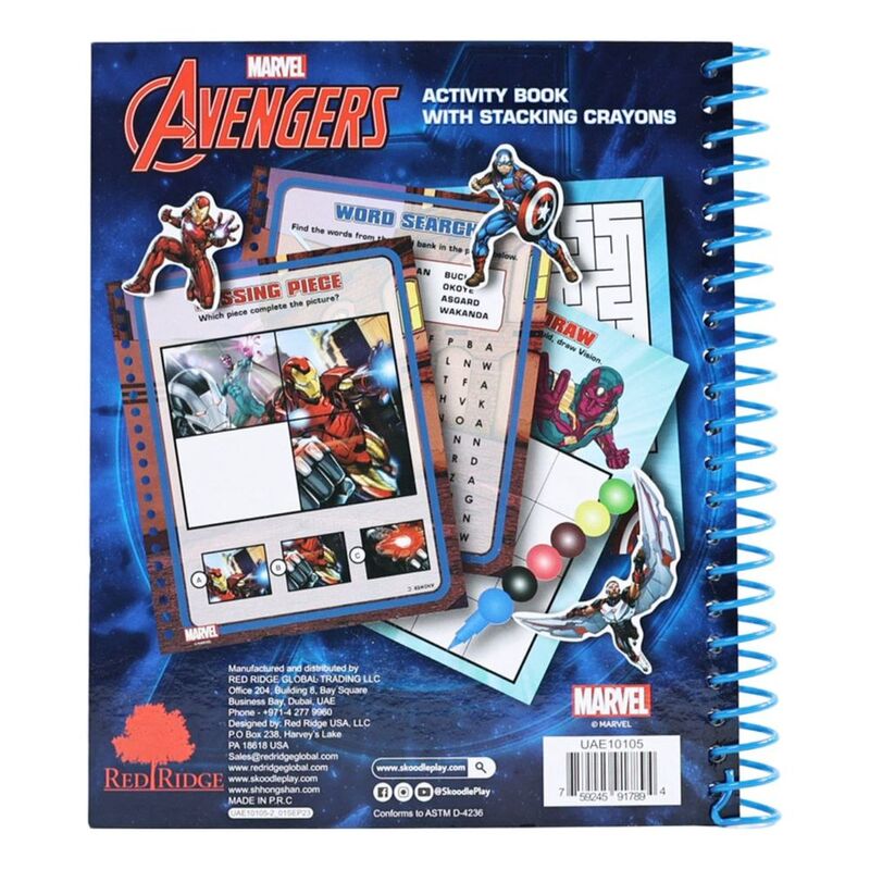 Disney Avengers Activity Book With Stacking Crayons Disney Avengers Activity Book With Stacking Crayons