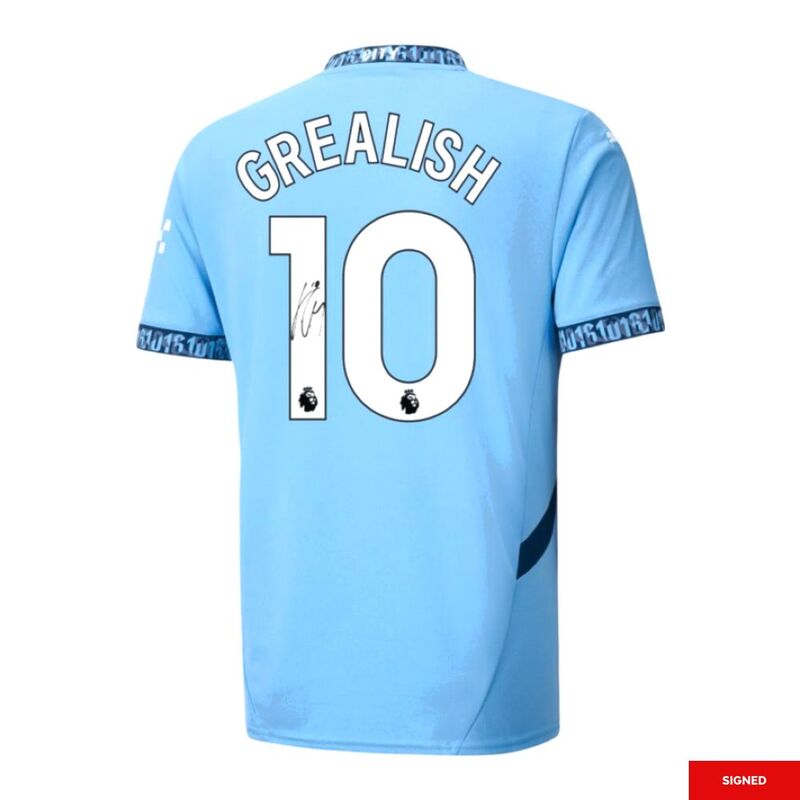 Bootroom Collection - Jack Grealish Back Signed Manchester City 2024-25 Home Shirt Bootroom Collection - Jack Grealish Back Signed Manchester City 2024-25 Home Shirt