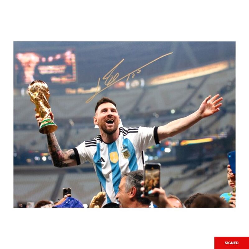 Bootroom Collection - Lionel Messi Official Signed Argentina Photo: 2022 Fifa World Cup Winner Bootroom Collection - Lionel Messi Official Signed Argentina Photo: 2022 Fifa World Cup Winner
