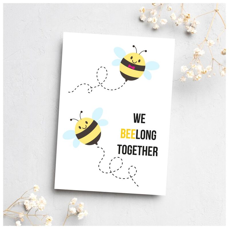 Share The Love We Beelong Together - Love Greeting Card