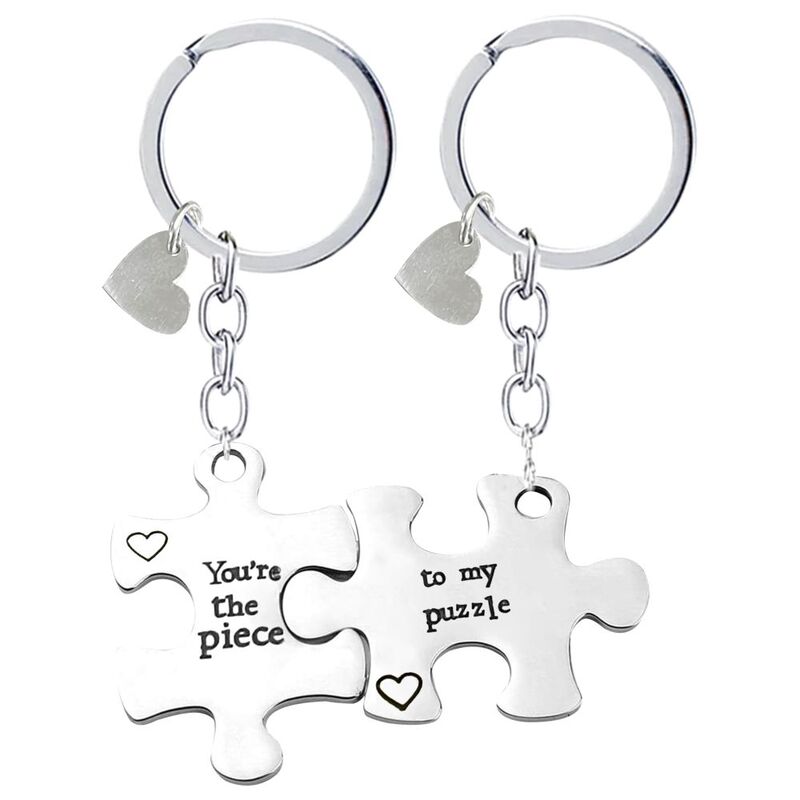 Share The Love Puzzle Piece Keychain Set (2 Pieces)