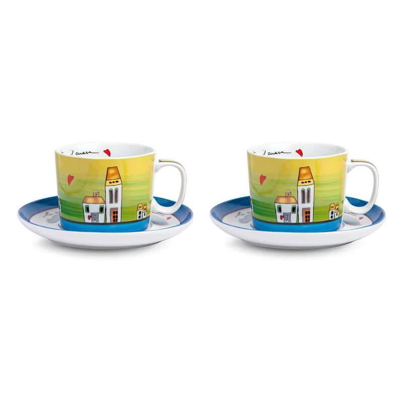 Egan Le Casette Breakfast Cup 340ml Blue (Set Of 2) Egan Le Casette Breakfast Cup 340ml Blue (Set Of 2)