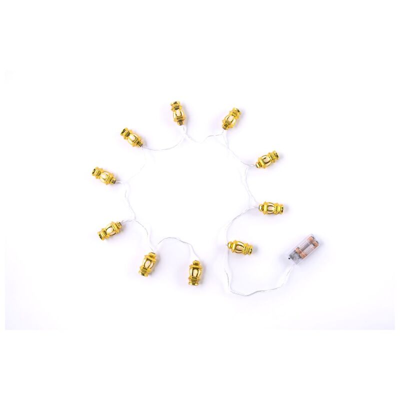 Hilalful Ramadan Golden Lantern Light String Gold Hilalful Ramadan Golden Lantern Light String Gold