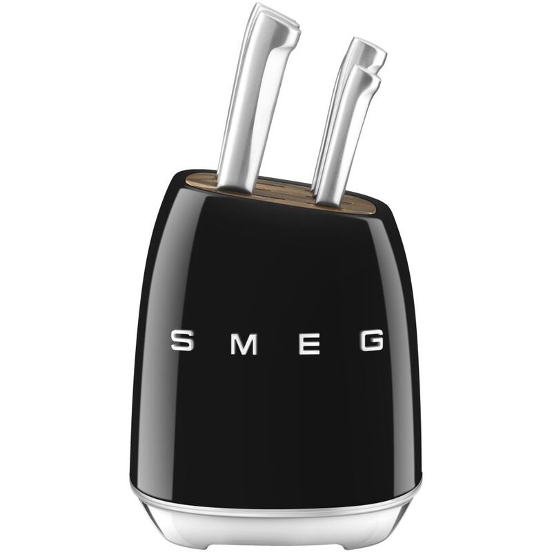 Smeg Knife Block 50's Style Black Smeg Knife Block 50's Style Black