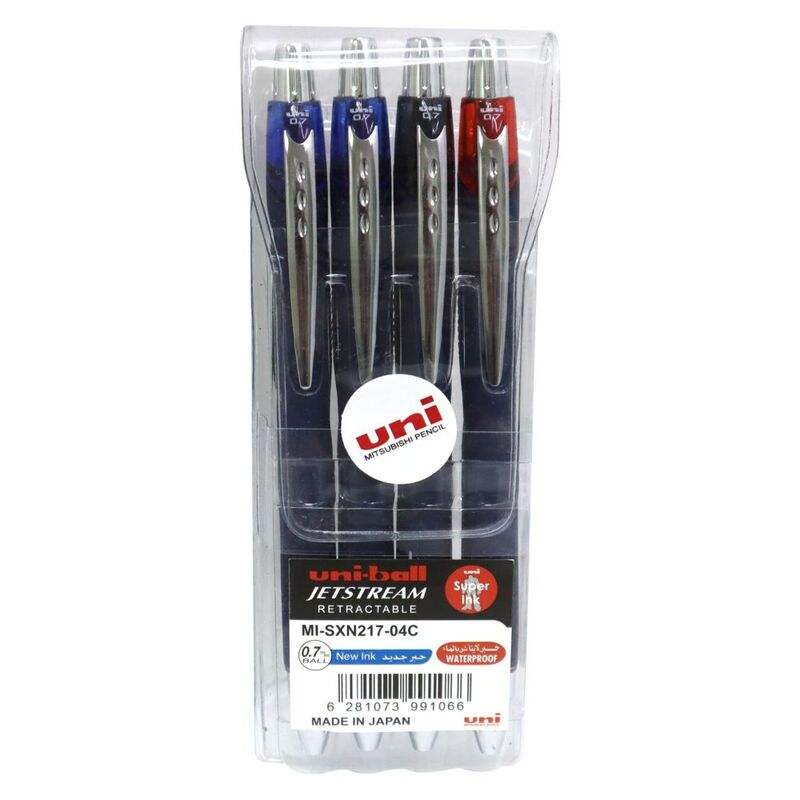Uni-Ball Jetstream 0.7Mm Retractable Pen Pack (Pack Of 4) Uni-Ball Jetstream 0.7Mm Retractable Pen Pack (Pack Of 4)