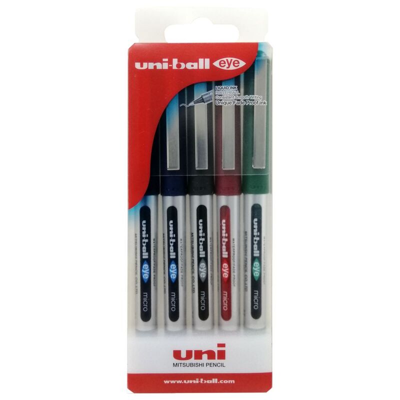 Uni-Ball Eye Micro Rollerball Colour Pen Pack (Pack Of 5) Uni-Ball Eye Micro Rollerball Colour Pen Pack (Pack Of 5)