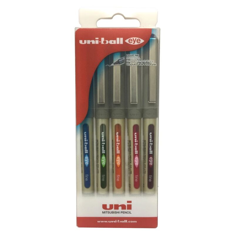 Uni-Ball Eye Fine Rollerball Colour Pen Pack (Pack Of 5) Uni-Ball Eye Fine Rollerball Colour Pen Pack (Pack Of 5)