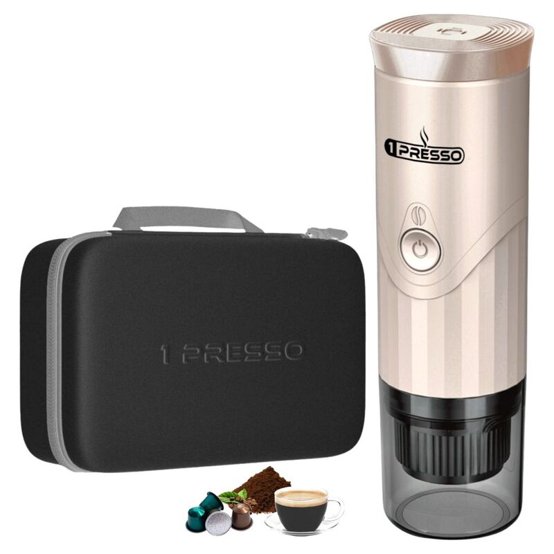 1Presso Pro Portable Espresso Coffee Machine Gold Pink 1Presso Pro Portable Espresso Coffee Machine Gold Pink