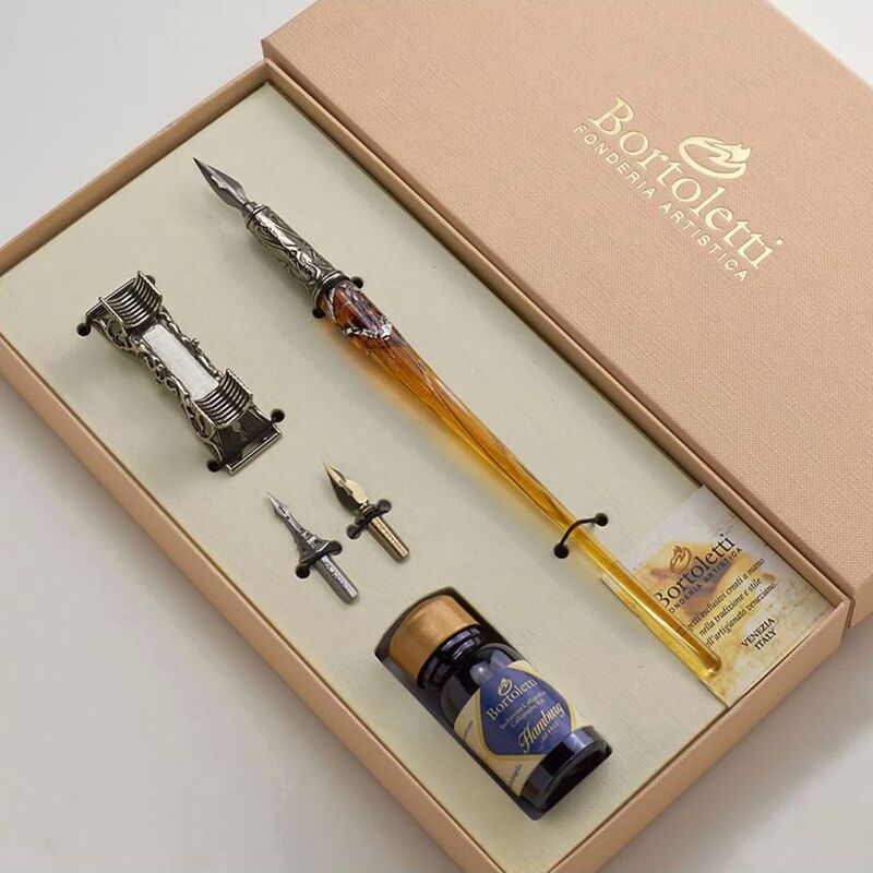 Bortoletti Fonderia Artistica Renier Calligraphy Set - Amber Bortoletti Fonderia Artistica Renier Calligraphy Set - Amber