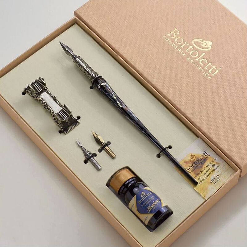 Bortoletti Fonderia Artistica Renier Calligraphy Set - Black Bortoletti Fonderia Artistica Renier Calligraphy Set - Black