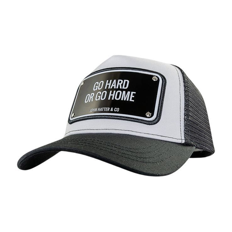 John Hatter Go Hard Or Go Home Unisex Aluminium Edition Mesh Trucker Cap John Hatter Go Hard Or Go Home Unisex Aluminium Edition Mesh Trucker Cap