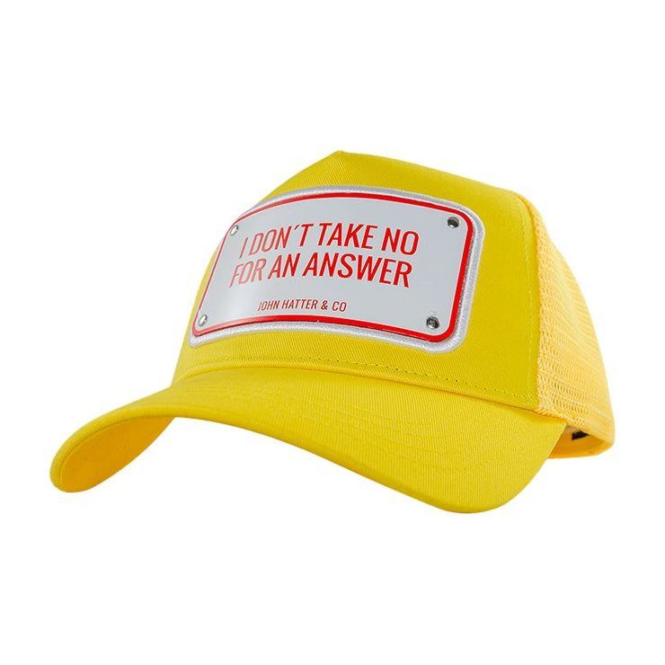 John Hatter I Dont Take No For An Answer Unisex Aluminium Edition Mesh Trucker Cap John Hatter I Dont Take No For An Answer Unisex Aluminium Edition Mesh Trucker Cap