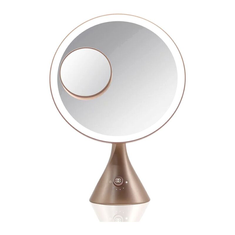 Beautifect Glow Mirror - Recharchageable Mirror with LED Lights - Gold
