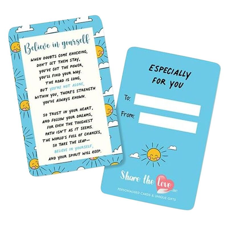 Share The Love Believe In Yourself - Smiley Sun Affection Greeting Card