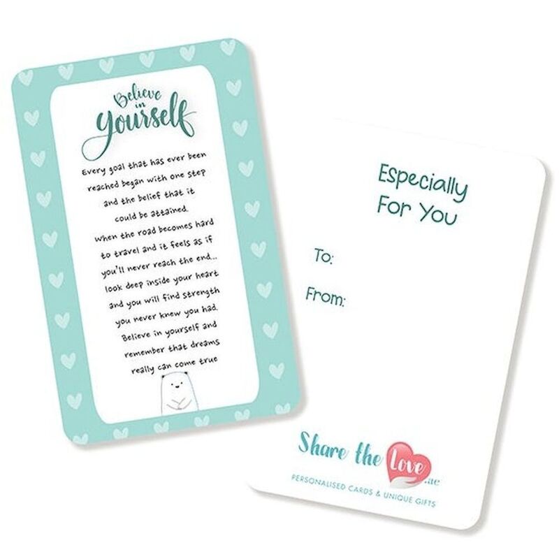 Share the Love Believe In Yourself - Blue Hearts Affection Greeting Card Share the Love Believe In Yourself - Blue Hearts Affection Greeting Card